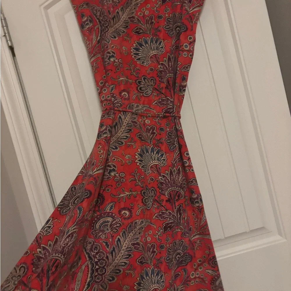 Ralph Lauren Red, Blue and Tan Sleeveless Dress, Sz M - Picture 2 of 5